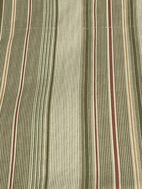 WAVERLY GARDEN ROOM TWO STANDARD SQUARE SHAMS CORDED GREEN STRIPES 20x26 PAIR gallery