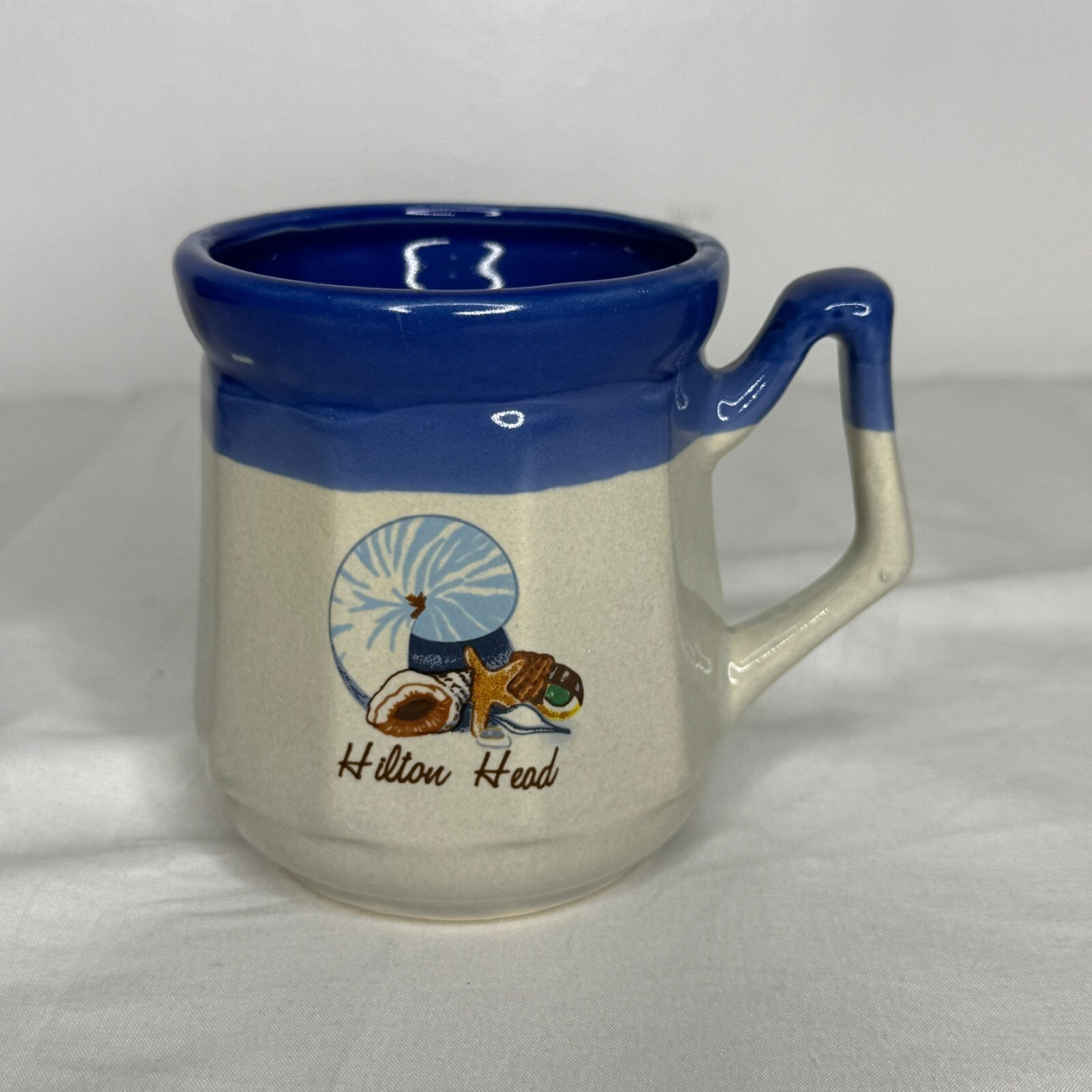 Hilton Head Pottery Mug Nautilus Shell Sea Turtle Souvenir Ceramic gallery