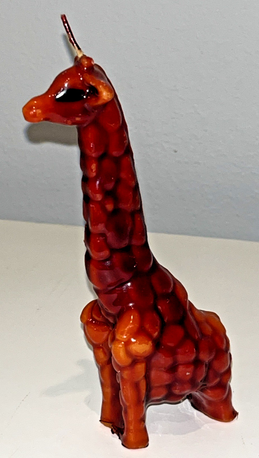 Giraffe Shaped Wax Candle Unscented - Never Used - Vintage gallery