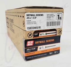 12 Lbs Grip Rite 1-5/8″ #6 Philips Bugle-Head Coarse Sharp Point Drywall Screws