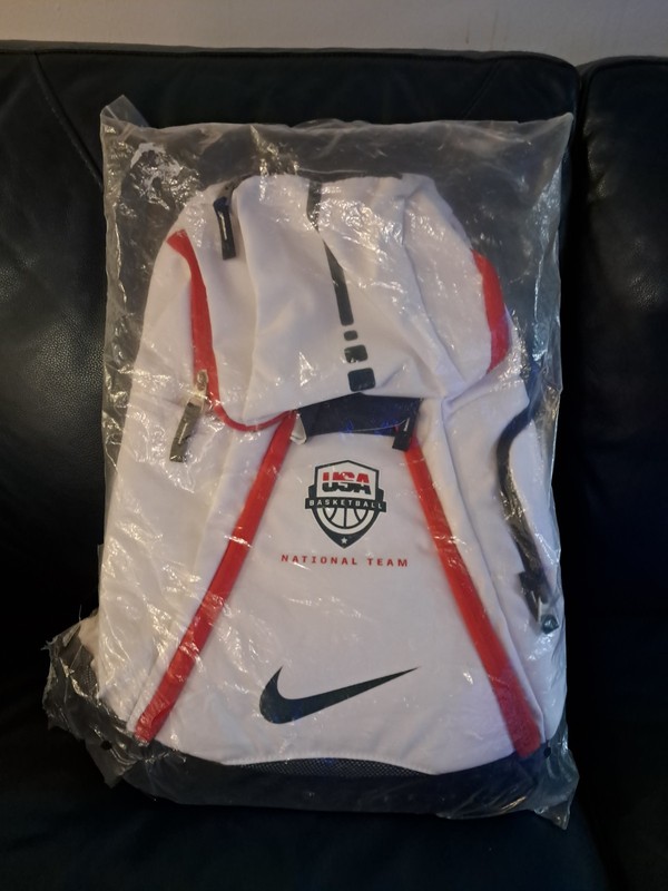USA Nike Olympic White Backpack Basketball (With Bubble Straps)