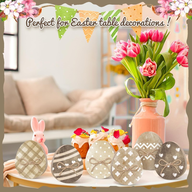 Seeloowy 6 Pcs Easter Table Decorations 3.15 x 3.94 inches, as pictures shown gallery