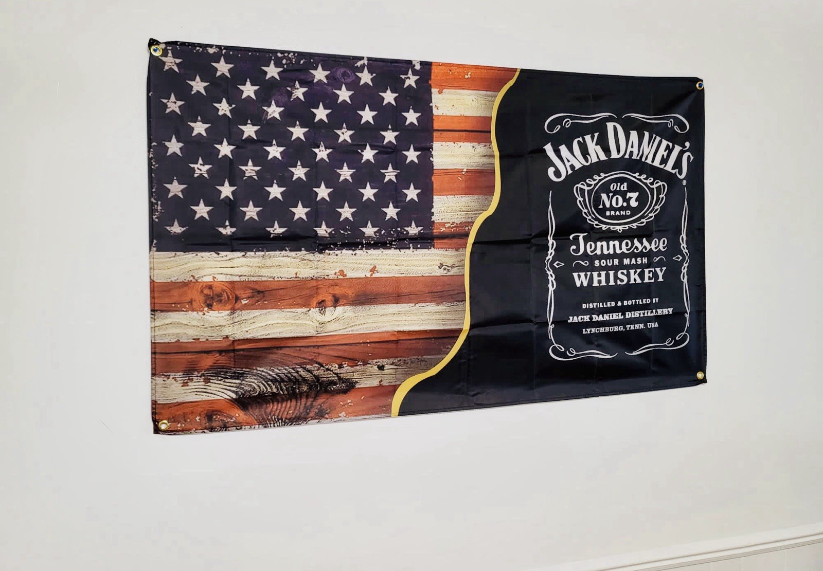 Jack Daniel’s With American Flag/Banner 100D Polyester gallery