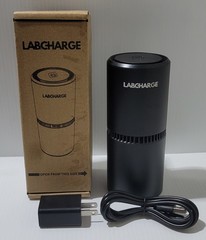 LABCHARGE Ionic Air Purifier Portable Black Energy Efficient Odor Eliminator