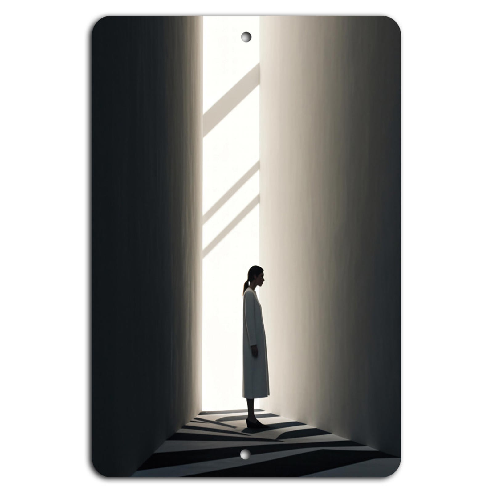 Shadowed Pathway Sign Aluminum Minimalist Vertical Decorative Outdoor gallery