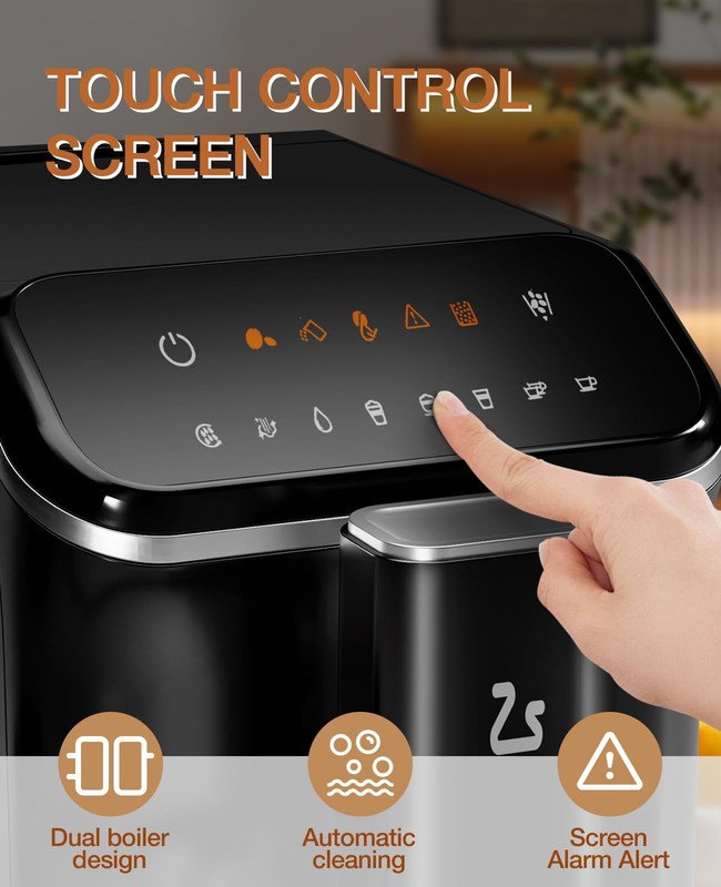 Fully Automatic Coffee Machine, 20 Bar Espresso Machine with Grinder & Automatic gallery