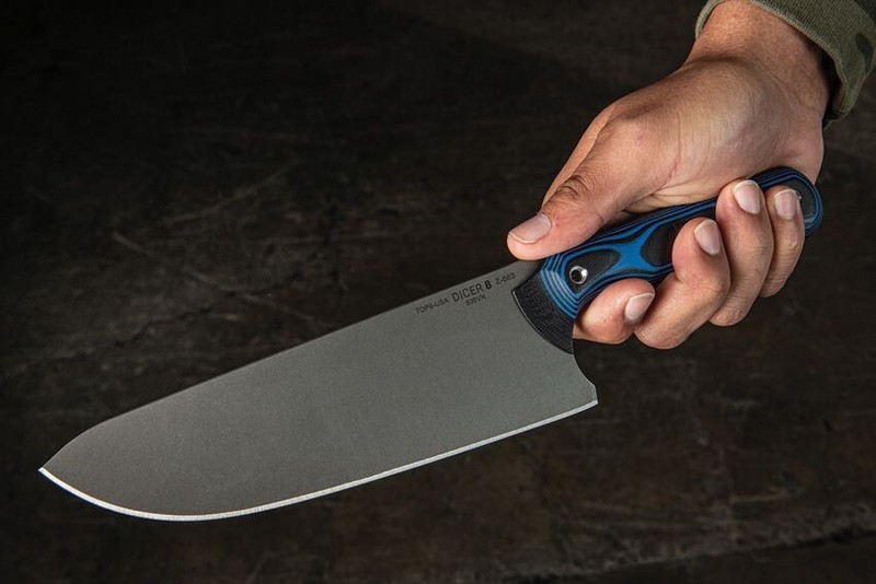 TOPS Dicer 8 Kitchen Chef´s Knife 7.5" S35VN Steel Blade Black/Blue G10 Handle gallery