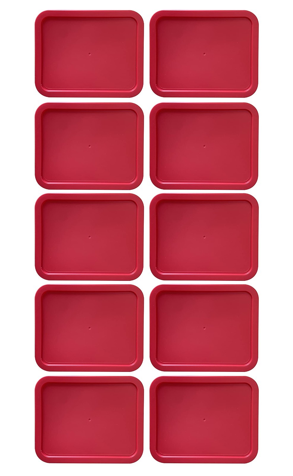 Replacement Lids for Pyrex 7210-PC Cover 3-Cup Rectangle Red 5.75x7.75" 10-Pack gallery