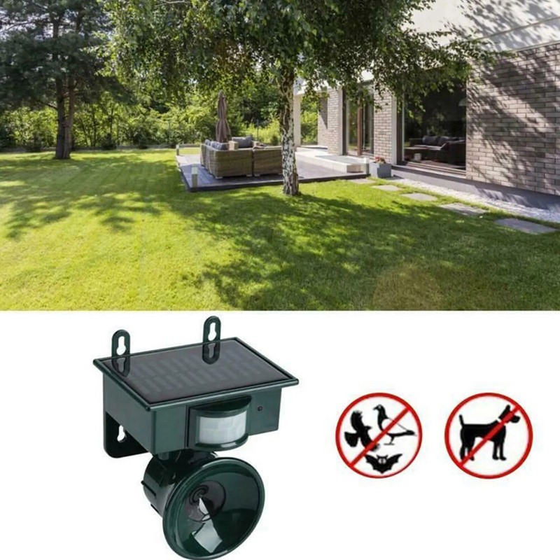 Solar Ultrasonic Bird Repellers Pest Control Scarer Deterrent Fox Motion Sensor gallery