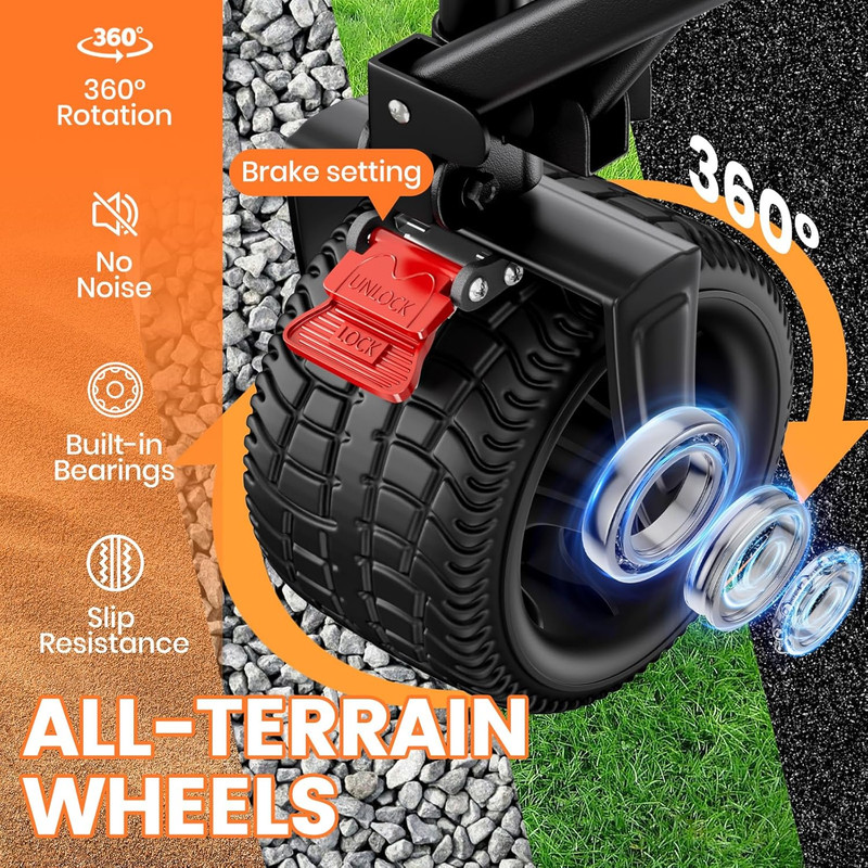 Collapsible Wagon Carts Foldable 570LBS Beach Wagon with Big All-Terrain Wheels gallery