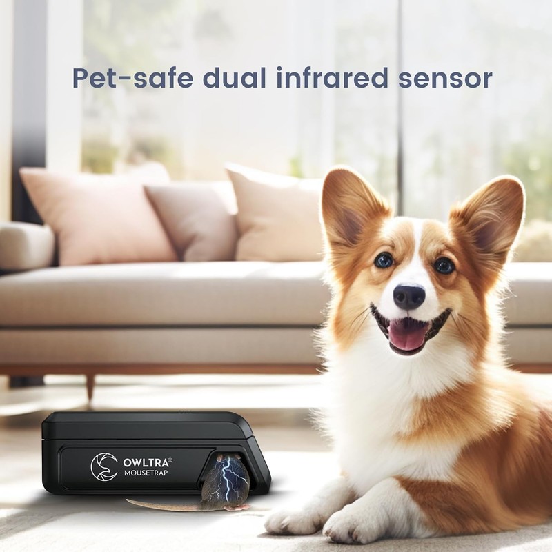 Electric Mouse Trap 2 Pack Indoor Rodent Zapper with Pet Safe Trigger Black gallery