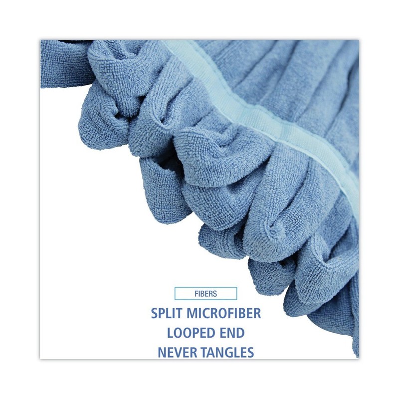Boardwalk MWTMB Microfiber Looped-End Wet Mop Head - Medium, Blue New gallery