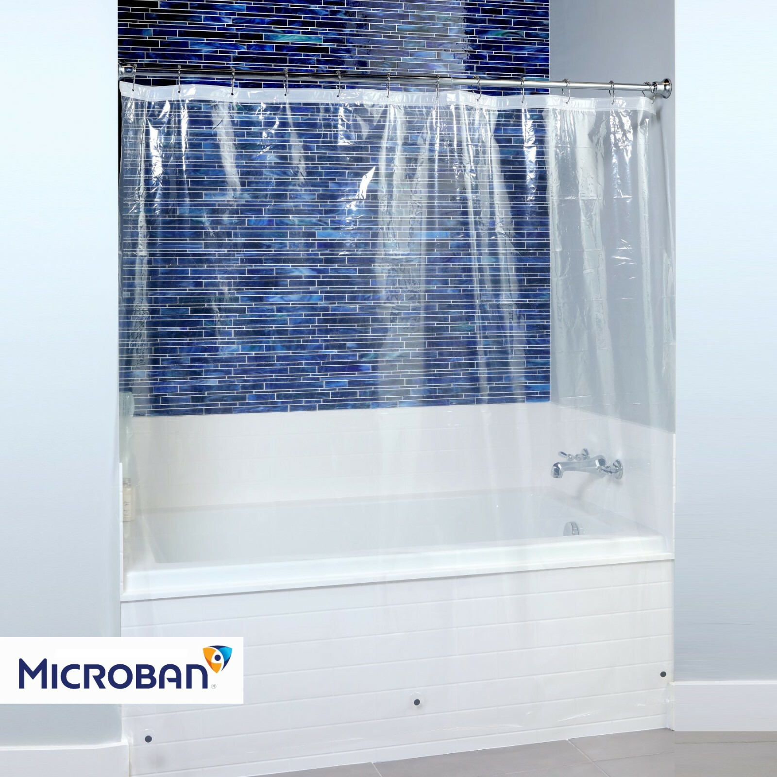Mildew Resistant Shower Curtain Liner with Microban (70" x 72", 3 Gauge) gallery