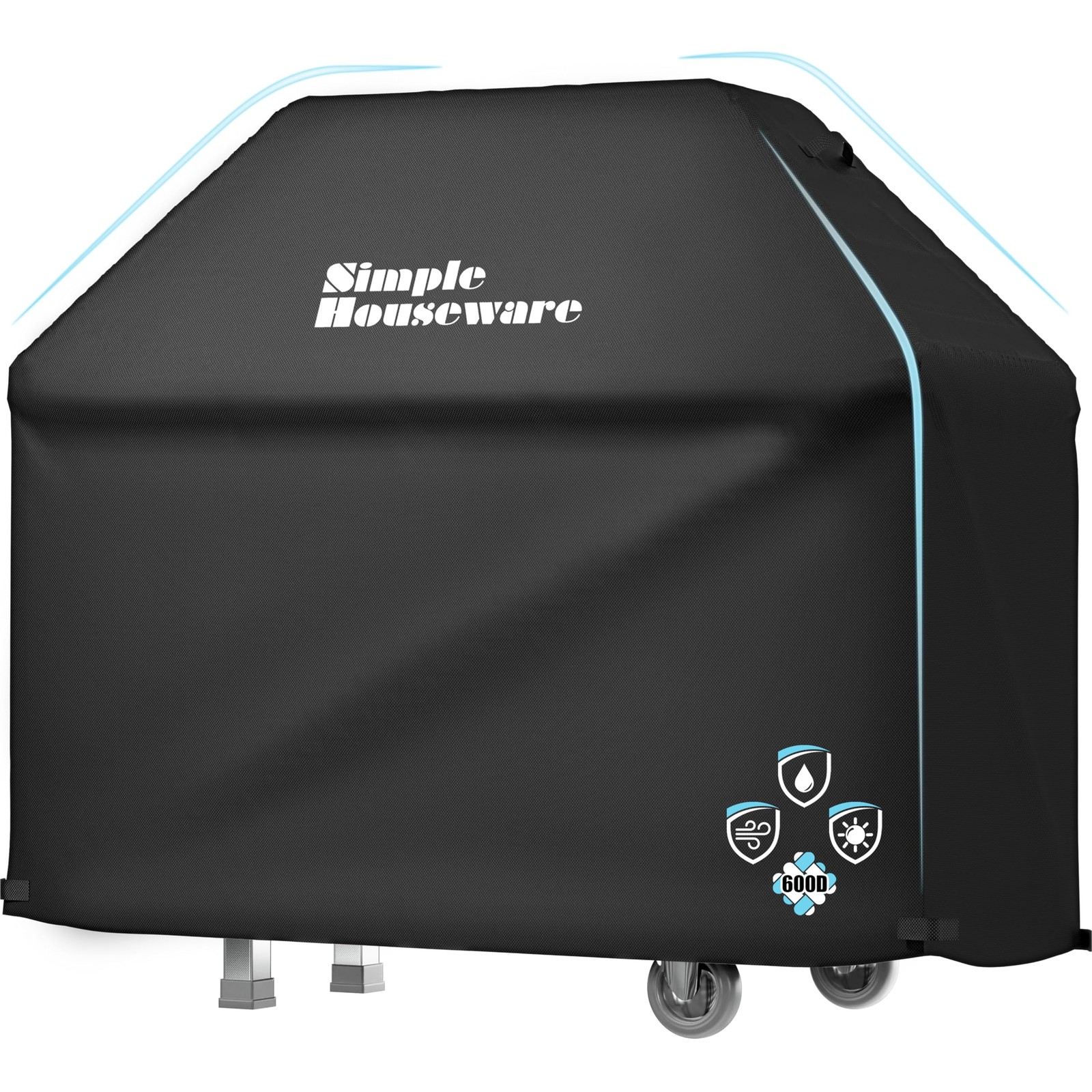 Simple Houseware 55 In. Heavy-Duty Bbq Gas Grill Cover 600D Polyester gallery