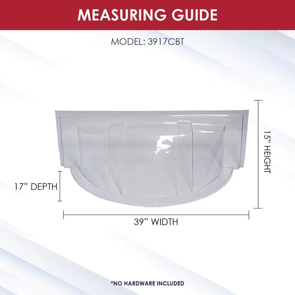 Window Well Cover Round Bubble, Economy 39 in. W x 17 in. D x 15 in. H, 1 Pack gallery