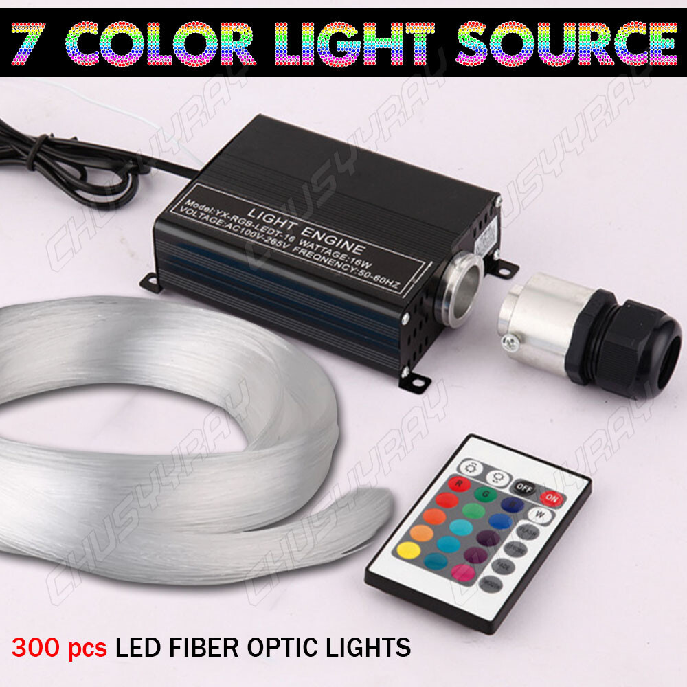 16W Twinkle RGBW Fiber Optic Star Ceiling Kit LED Meteor Light 300pcs 2m 0.75mm gallery