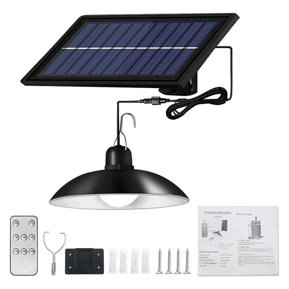30 LED Solar Pendant Hanging Light Dimmable Outdoor Indoor Garden Yard Shed Lamp gallery