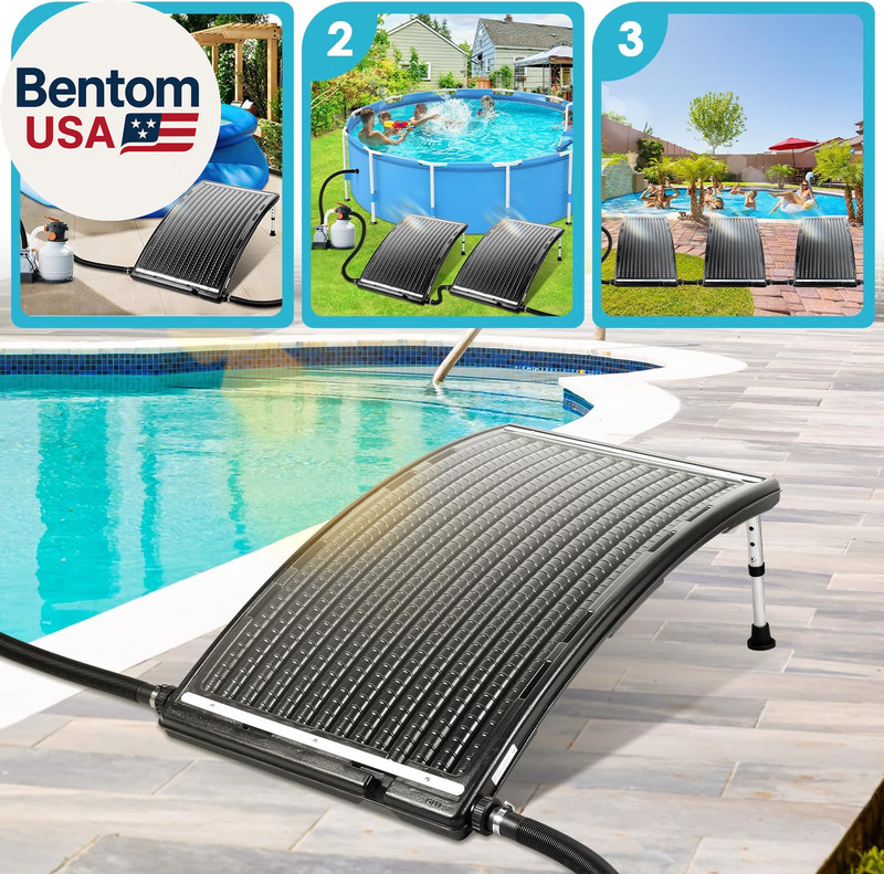 Pool Heater for above Ground Pool, Thickened Panel 113X69 Cm, Solar Pool Heater, gallery