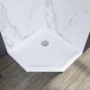 ELEGANT Acrylic Shower Base 38 in. D x 38 in. W x 3 in. H Corner Shower Pan gallery