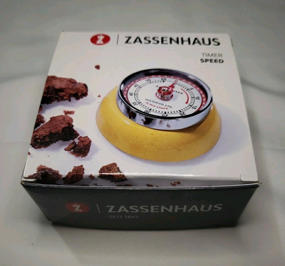 Zassenhaus Timer Speed, Retro, Magnetic, No Batteries, Yellow