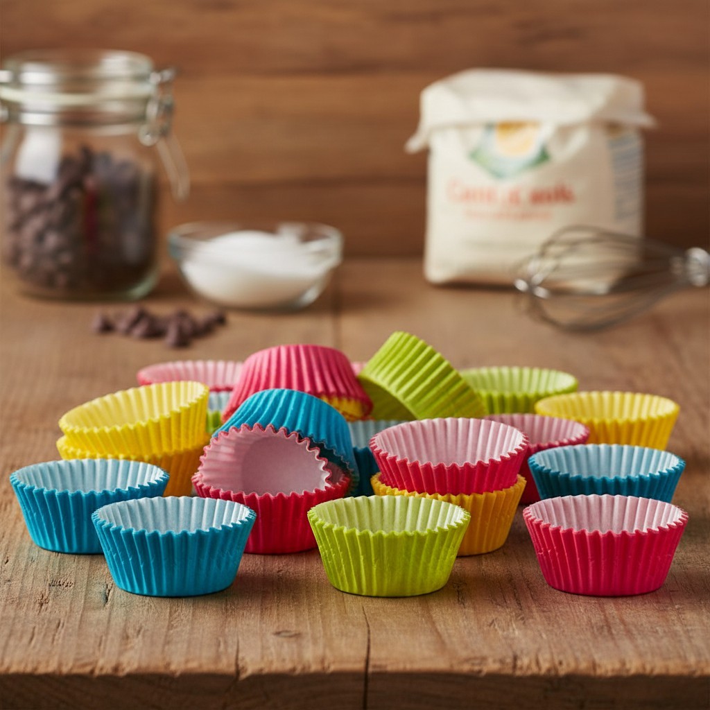 Elegant White Mini Muffin Cups, 100 Count Pack of 2 for Special Occasions gallery