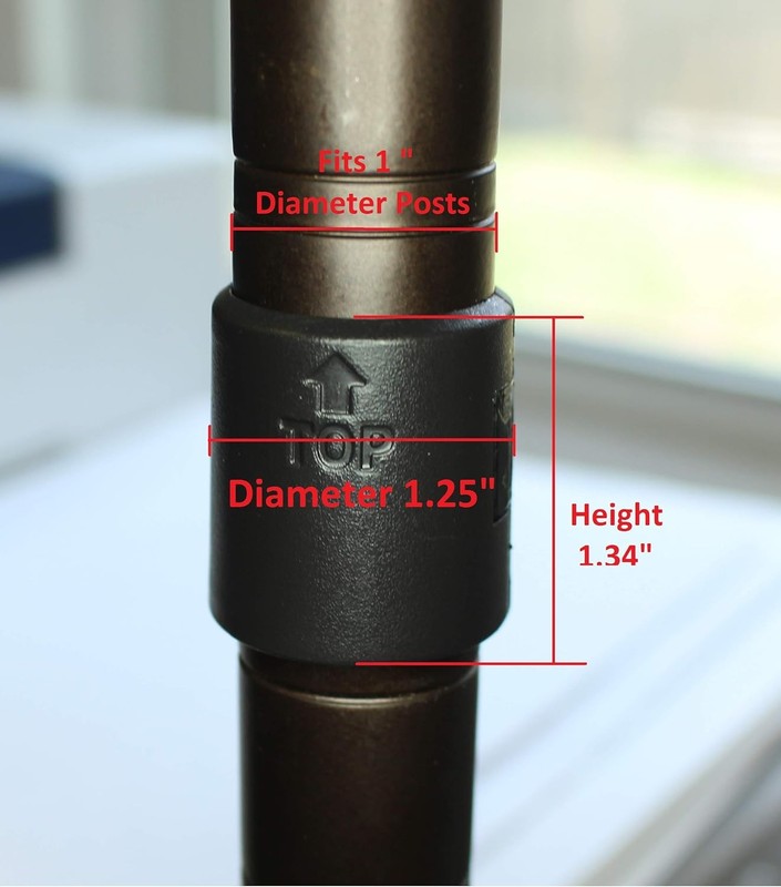 JSP Manufacturing 1" Diameter Post Wire Shelf Clips Shelving Medium, Black gallery