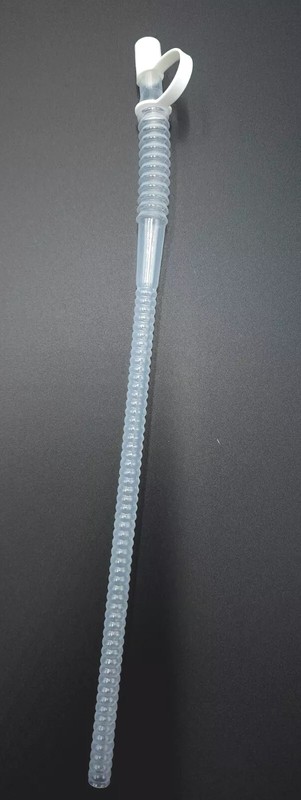 Jumbo 11" Drinking Straws Attached Slip Caps/Cover Flexible/Bendy Reusable ×10 gallery
