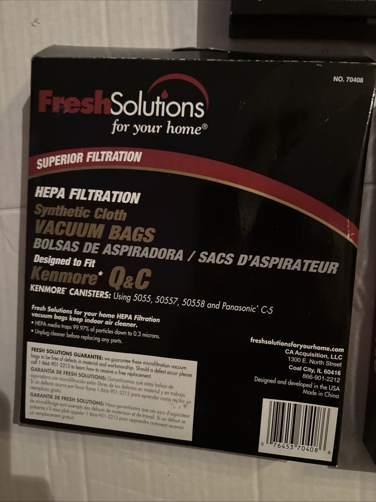 Fresh Solutions- Hepa Filtration Synthetic Cloth Kenmore Q&C #70408 3-2pk gallery