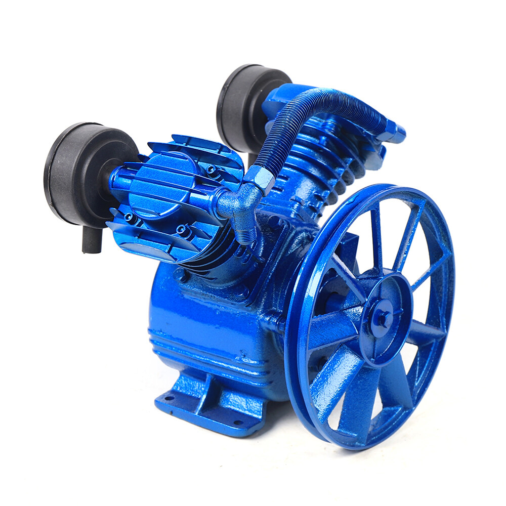 3 HP 2-Piston Replacement Air Compressor Pump Single Stage V Style Twin Cylinder