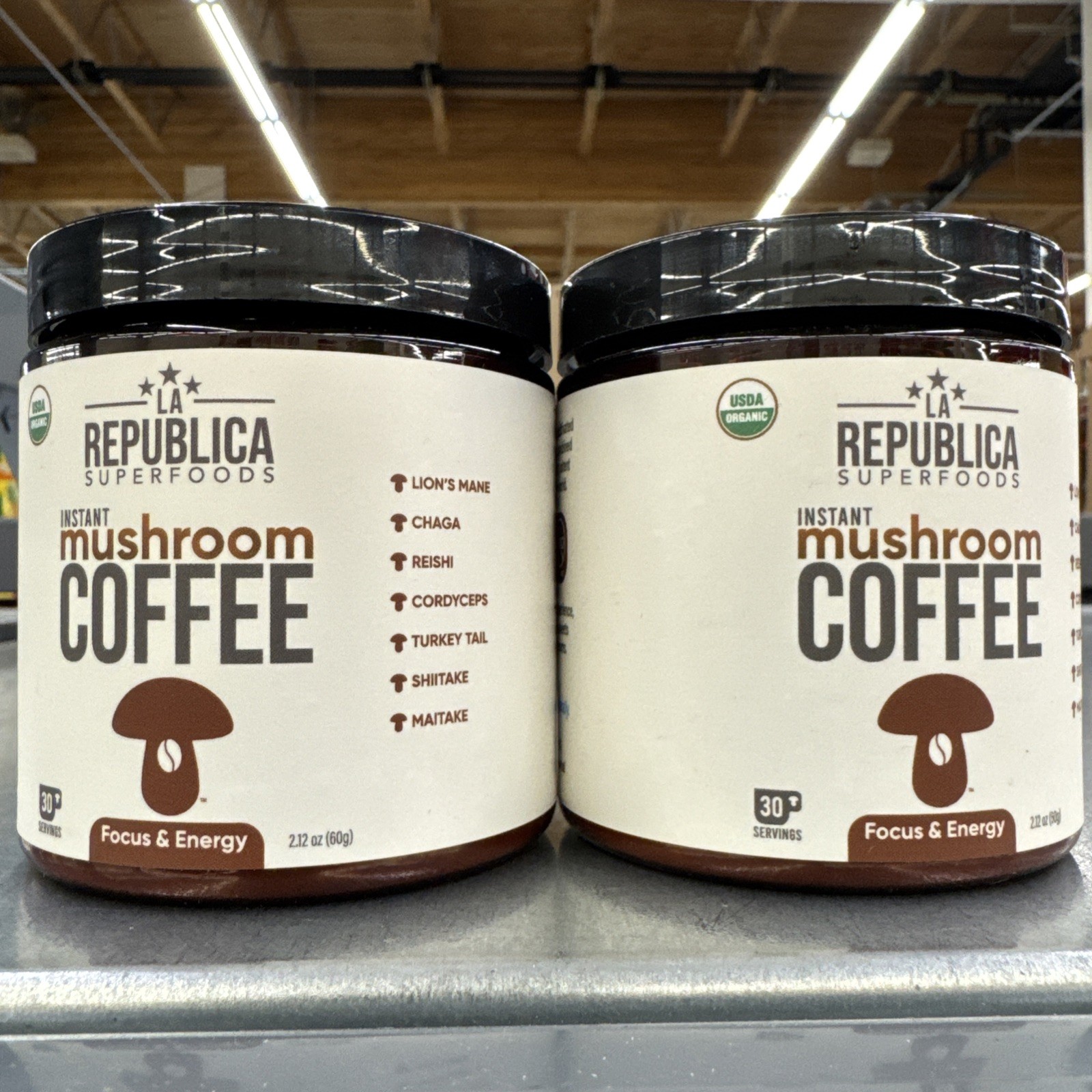 (2 pack)La Republica USDA Organic 7 Mushroom Superfood Coffee-30 Servings 12/26 gallery