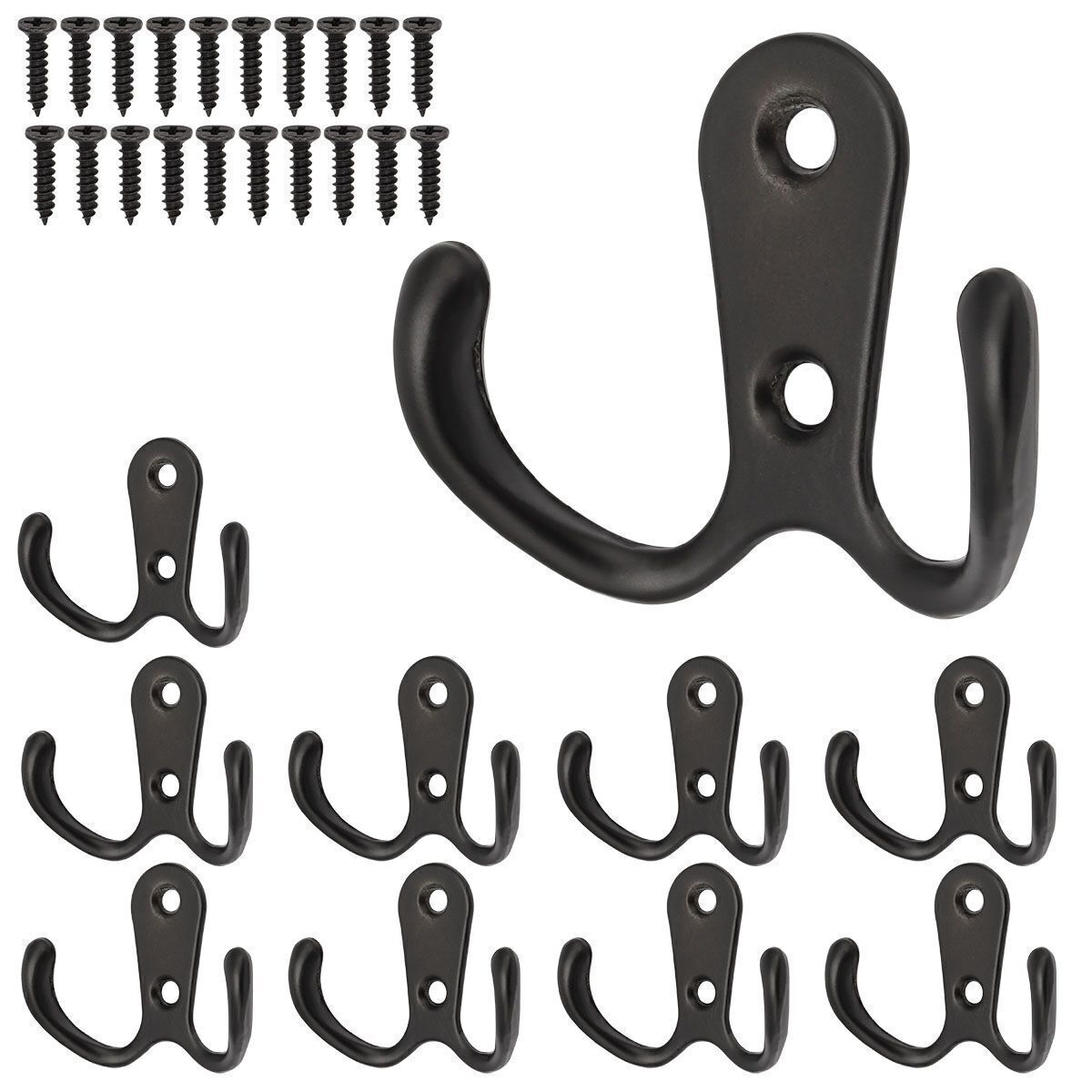 10PCS Hanging Heavy Duty Hook Clothes Hat Coat Wall Door Hangers Hooks 2025 gallery