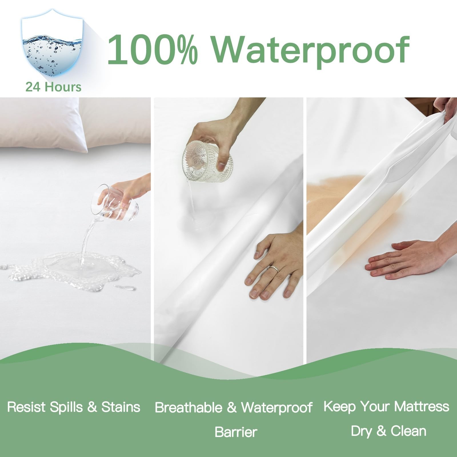 Microfiber Waterproof Mattress Protector Twin Full Queen King Mattress Cover gallery