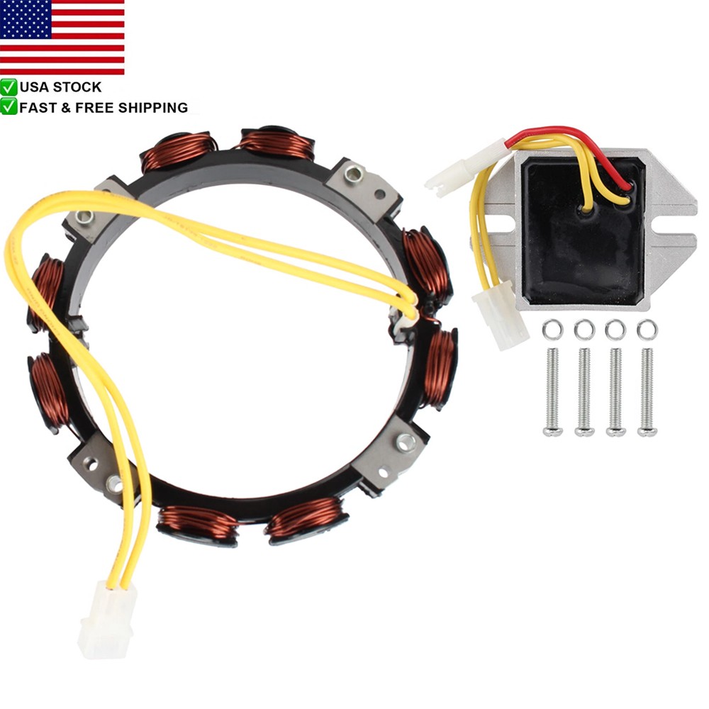 Alternator Stator Coil 2Pin w/Regulator For Briggs & Stratton 10-16 Amp 592830 gallery