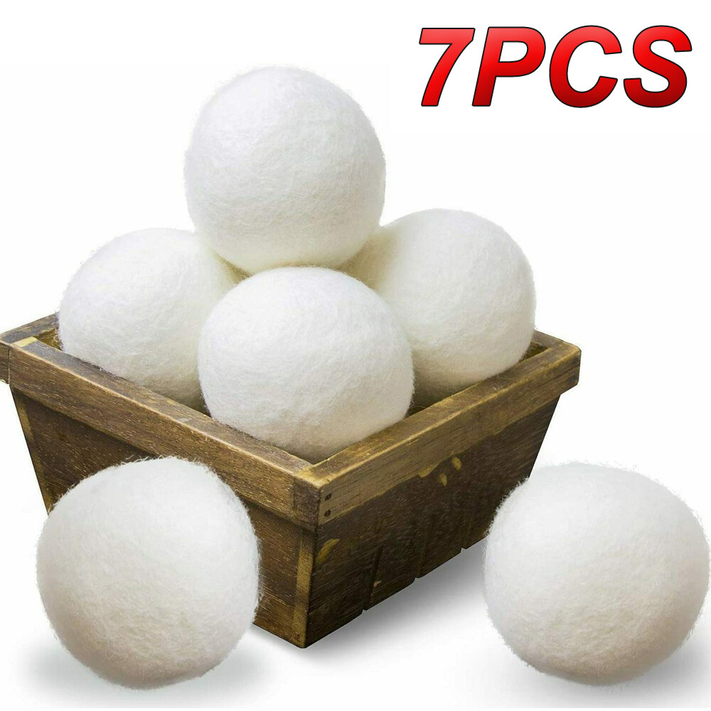 7 Wool Dryer Balls 100% Organic Wool Natural Laundry Fabric Softener new USA gallery
