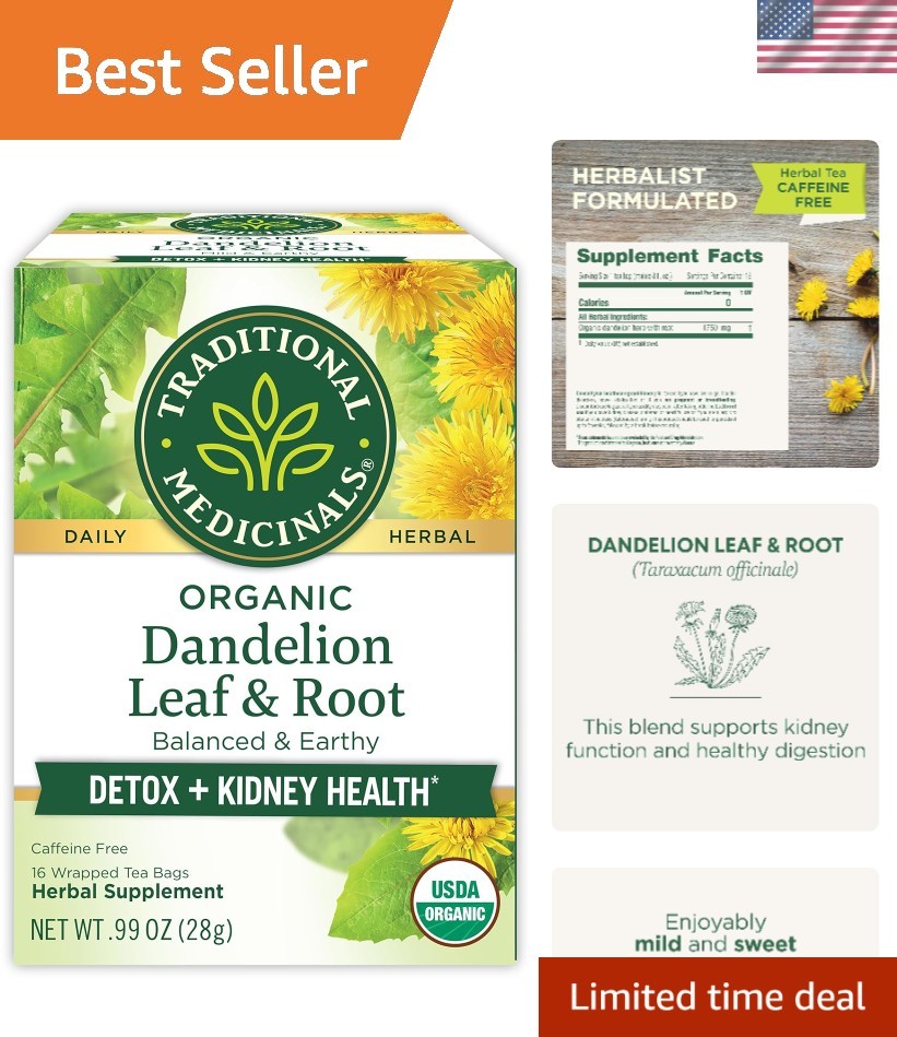 Organic, Dandelion Leaf & Root - Dandelion Root Tea, Supports Normal Detox + ... gallery