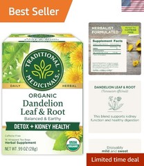 Organic, Dandelion Leaf & Root – Dandelion Root Tea, Supports Normal Detox + …