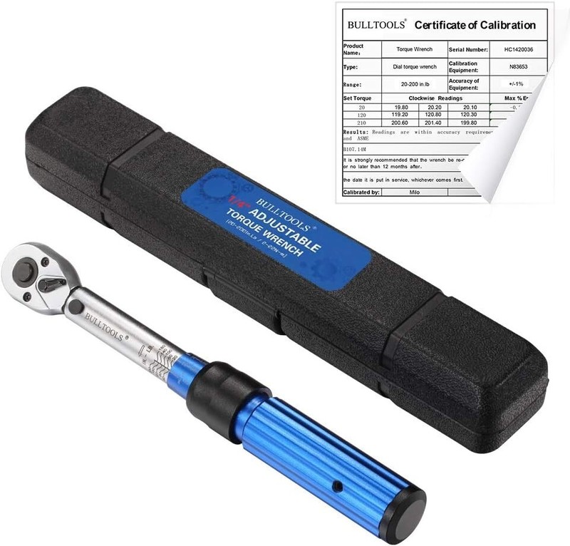 Compact 1/4-inch Drive Click Torque Wrench with Calibration Certificate & Box gallery