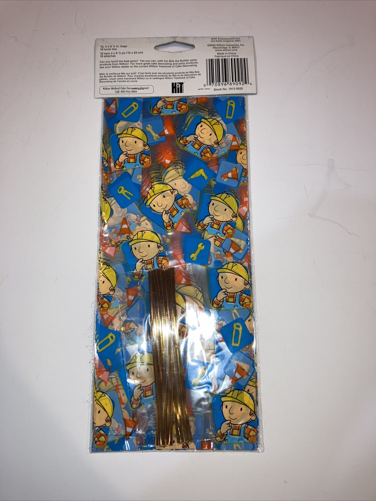 NOS Vintage Unopened Bob The Builder Birthday Party Goody Bags 2002 Wilton gallery