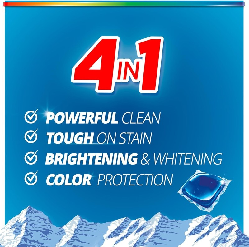 Purex 4-in-1 Laundry Detergent Pacs, Fresh Mountain Breeze, 66 Packs gallery