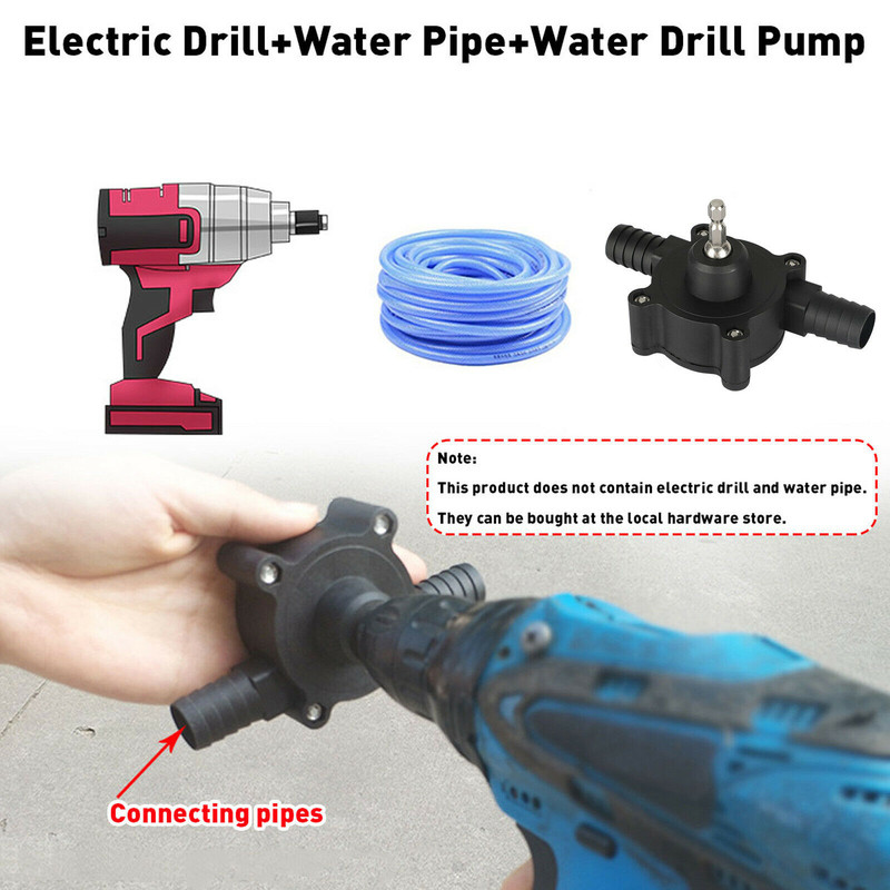 Hex Shank Drill Pump No Battery Needed 40L/min High Flow for Water/Oil RV/Boat gallery