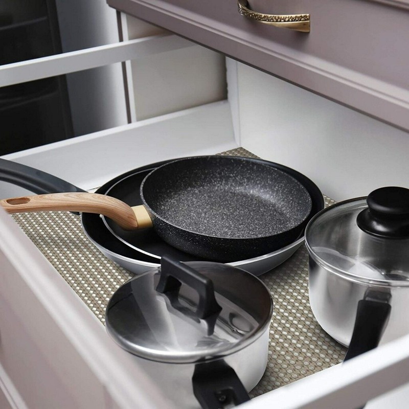 Non-Slip Grip Mat Roll Rubber Shelf Drawer Liner Table Kitchen Cupboard USA gallery