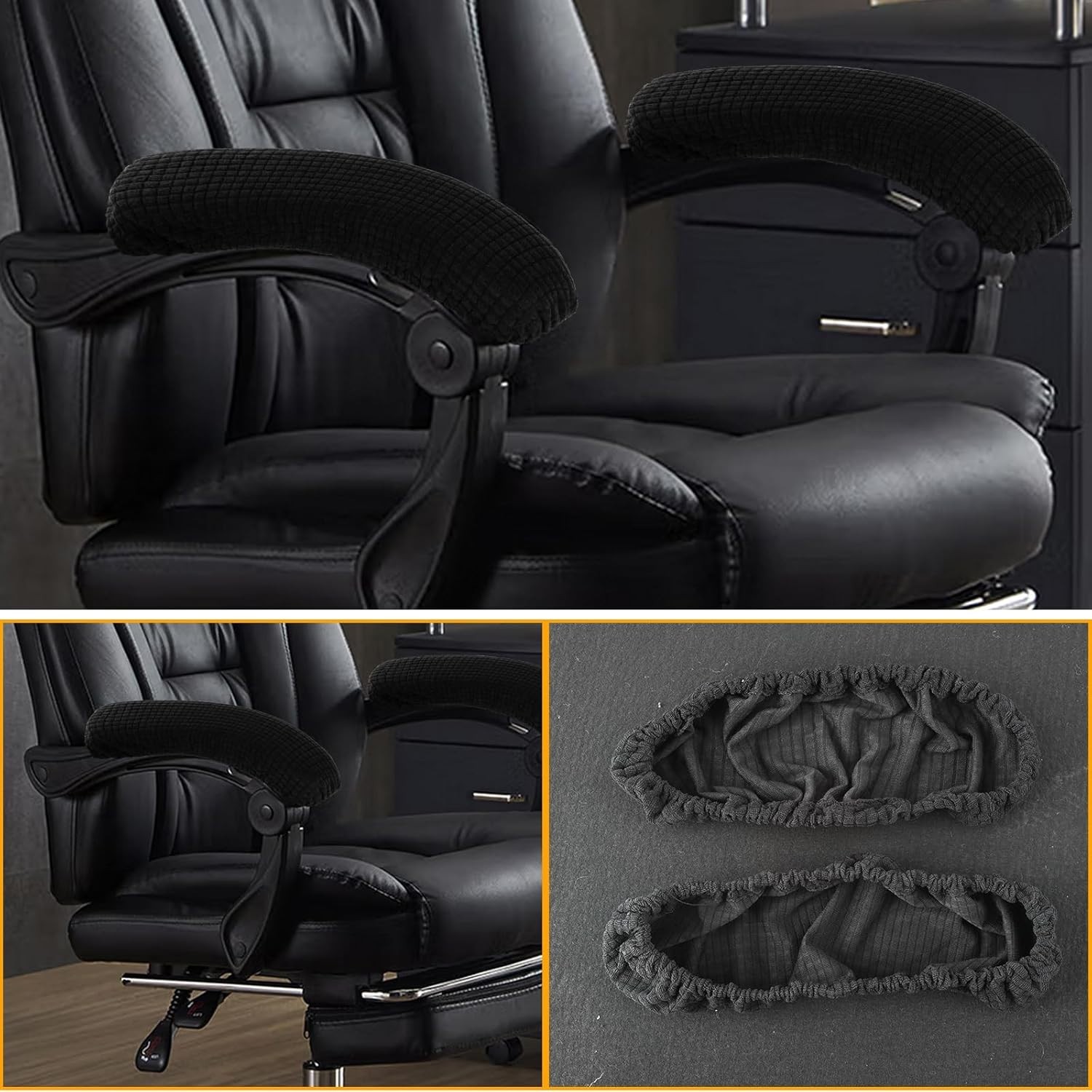 2PCS Office Chair Arm Covers Stretchable Washable Armrest Pad Protectors New USA gallery
