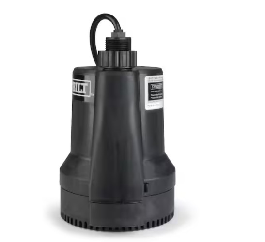Everbilt 1/6 HP Plastic Submersible Utility Pump gallery