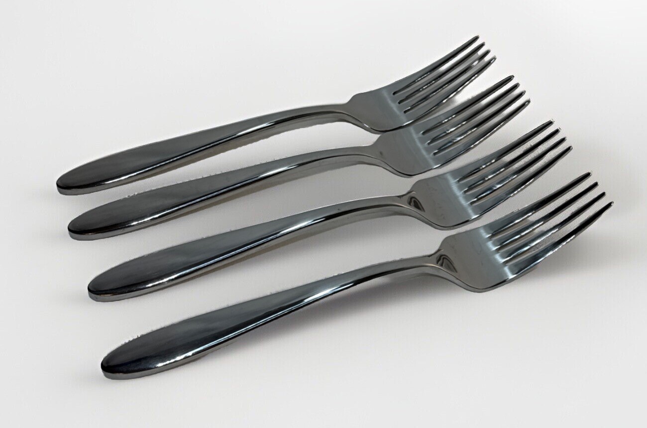 Oneida Mooncrest Stainless Flatware Dinner Forks 8” Glossy #89-204 Pieces 4 gallery
