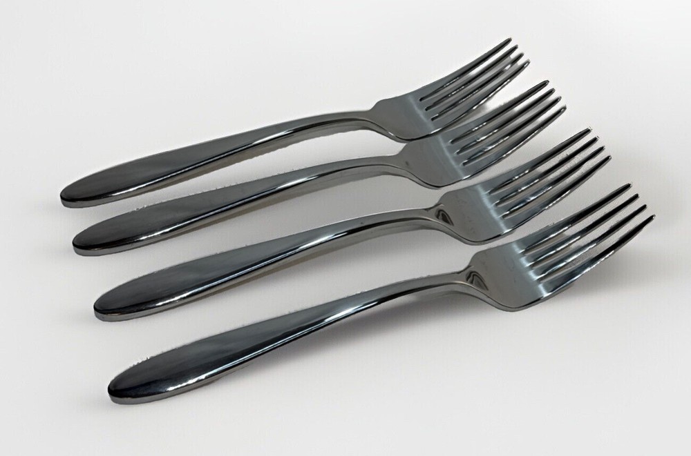 Oneida Mooncrest Stainless Flatware Dinner Forks 8” Glossy #89-204 Pieces 4