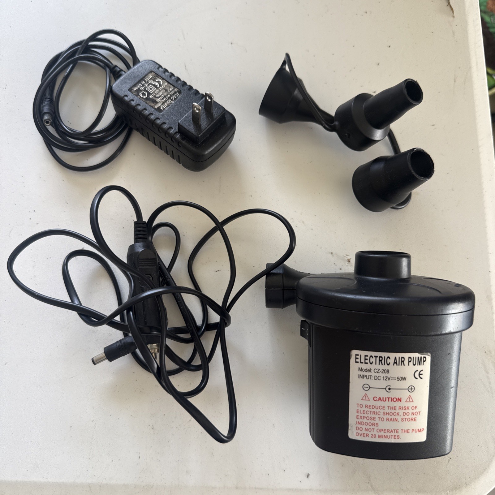 Electric Air Pump for Inflatables, Portable Quick-Fill Air Pump with 3 Nozzles, gallery