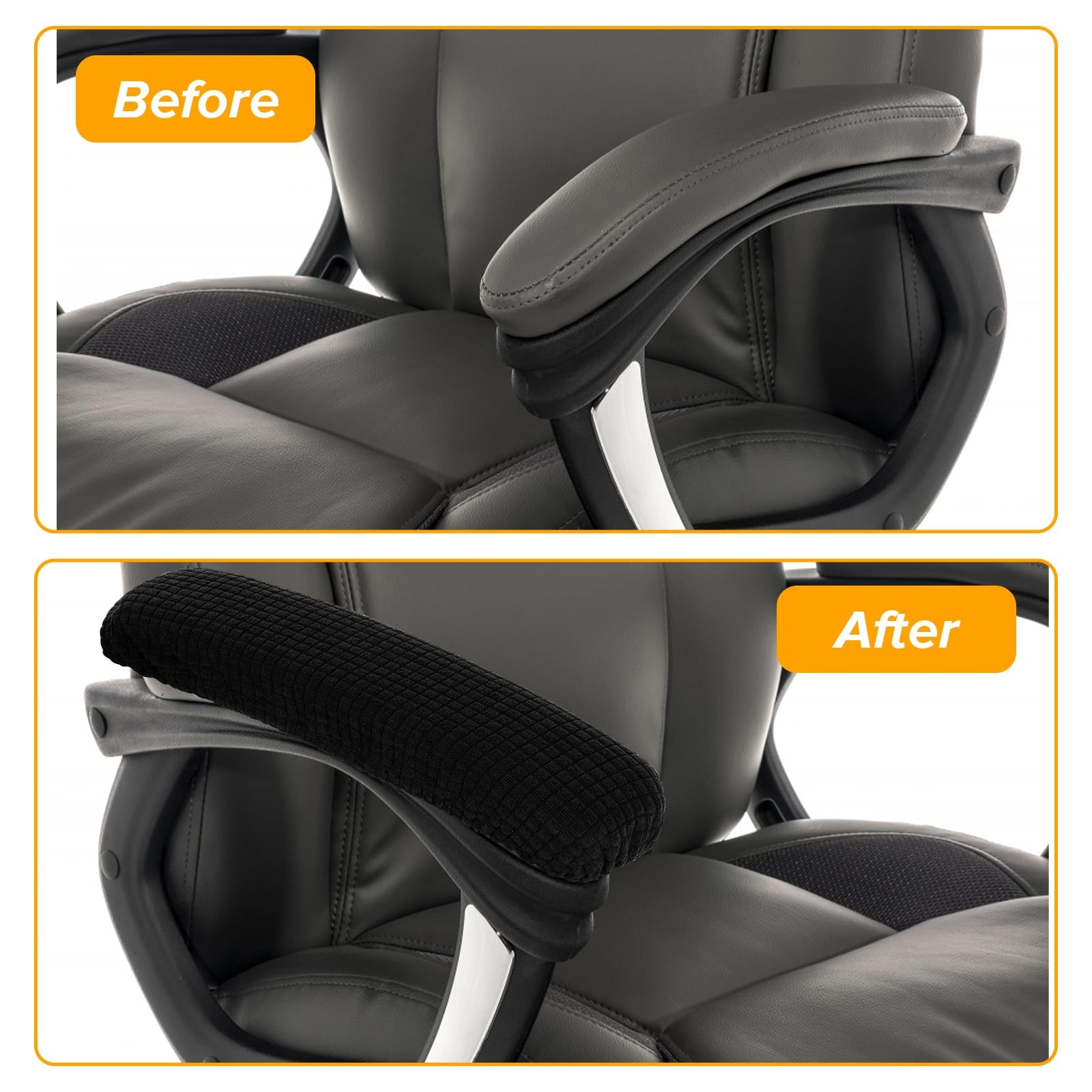 2PCS Office Chair Arm Covers Polyester Removable Machine Washable Chair Arm Pad gallery