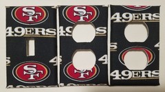 SAN FRANCISCO 49ERS LIGHT SWITCH COVER AND OUTLET PLATES! -FREE SHIPPING