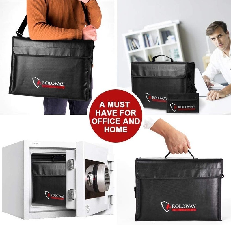 Sturdy Water-Resistant Fireproof Bag - Secure Storage for Valuables & Documents gallery
