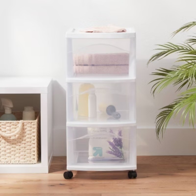 3 Drawer Medium Cart - White Outside Dimensions: 14 5/8" x 12 5/8" x 24 1/2" gallery